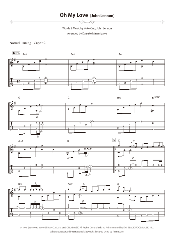 Oh My Love (arr. Daisuke Minamizawa)