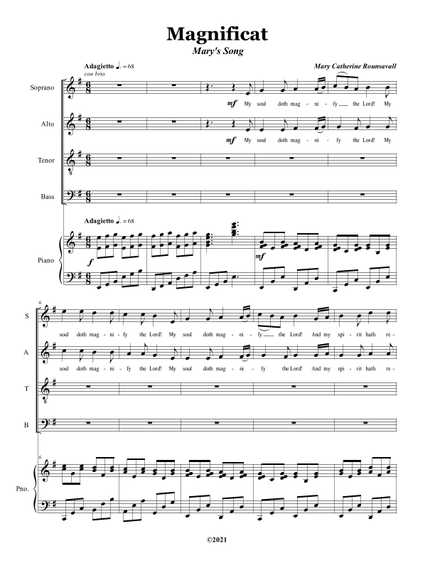 Magnificat (SATB with Piano Accompaniment)