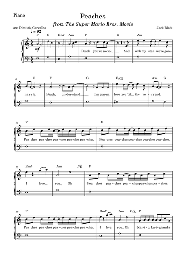 Peaches (arr. Dimitrie Carvalho)