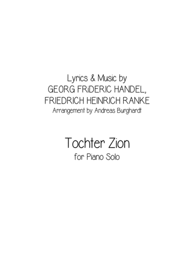 Tochter Zion - Zion's Daughter (Christmas Piano Solo) (arr. Andreas Burghardt)