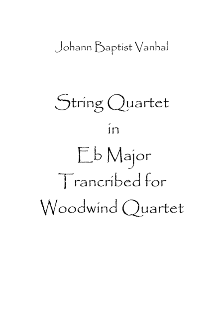 String Quartet in Eb (arr. Spence Bundy)