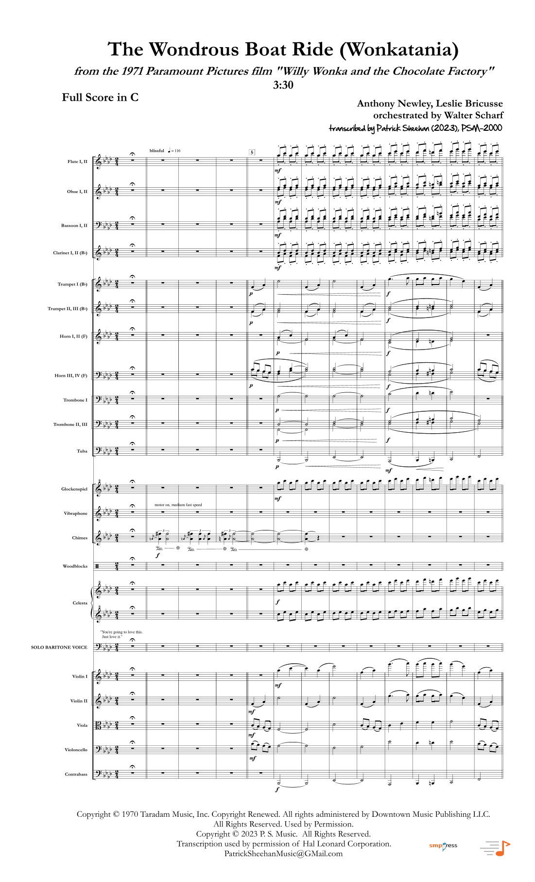 The Wondrous Boat Ride (arr. Patrick Sheehan)
