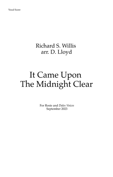 It Came Upon That Midnight Clear