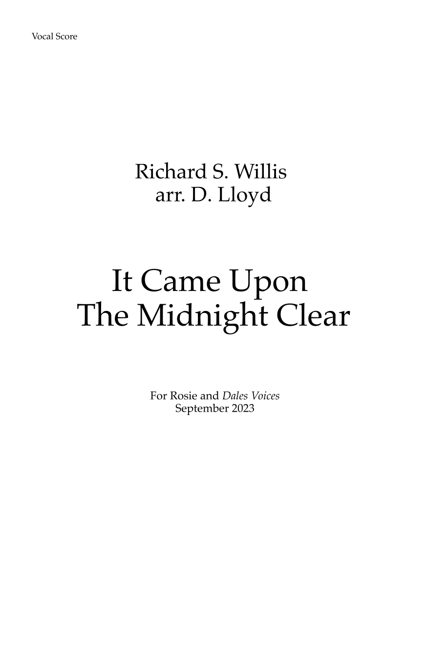 It Came Upon That Midnight Clear