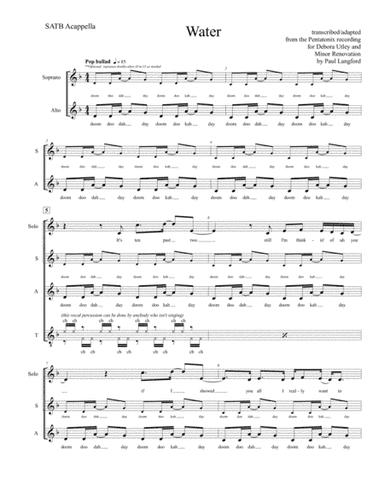 Water (arr. Paul Langford)