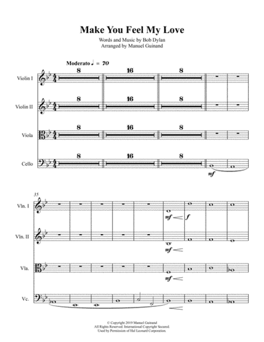 Make You Feel My Love (arr. Manuel Guinand)
