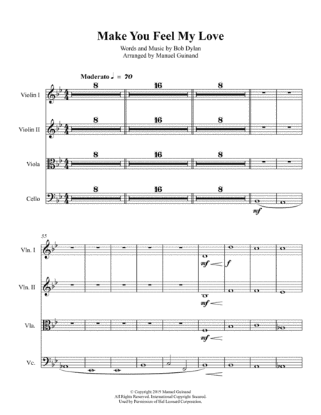 Make You Feel My Love (arr. Manuel Guinand)