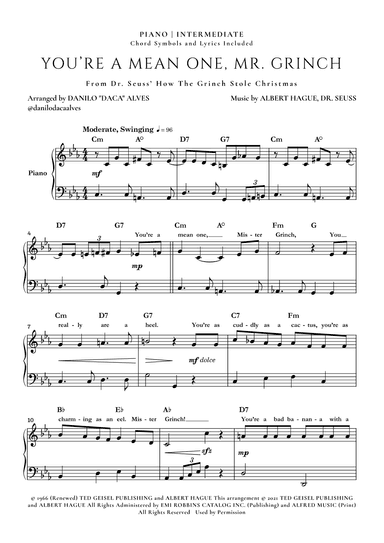 You're A Mean One, Mr. Grinch (arr. Danilo "Daca" Alves)