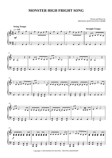 Monster High Fright Song (arr. SCMusic)