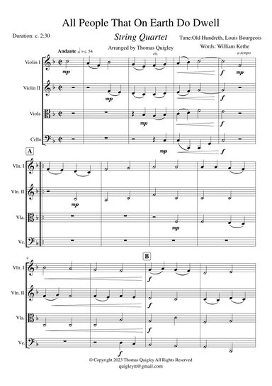 All People That On Earth Do Dwell (arr. Thomas Quigley)