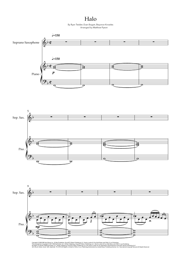 Halo (arr. Matthew pyeon)