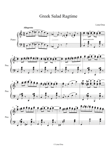 Greek Salad Ragtime
