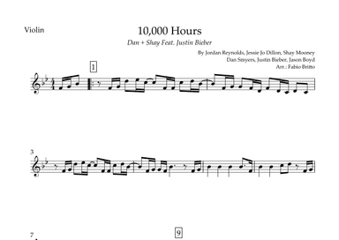 10,000 Hours (arr. Fabio Britto)