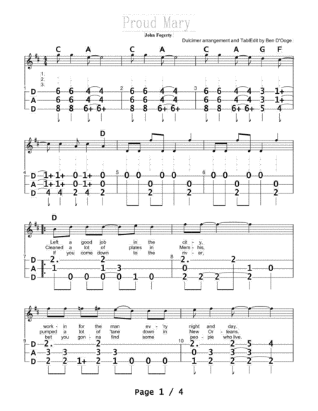 Proud Mary (arr. Ben D'Ooge)