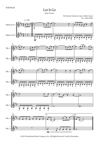 Let It Go (arr. Fabio Britto)