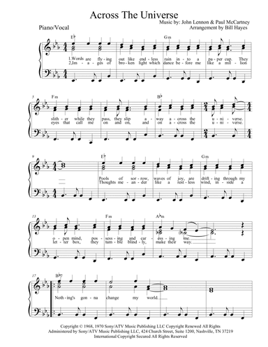 Across The Universe (arr. Bill Hayes)