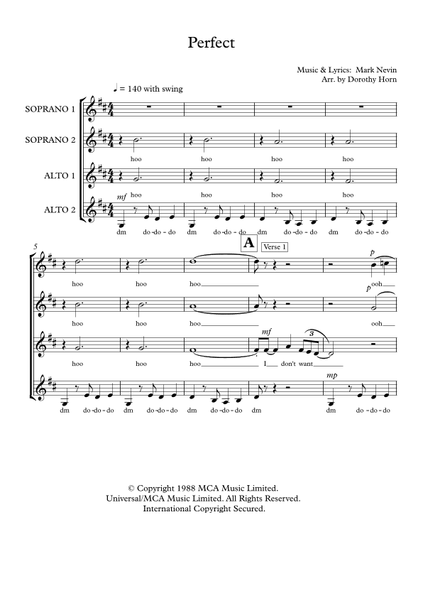Perfect (arr. Dorothy Horn)