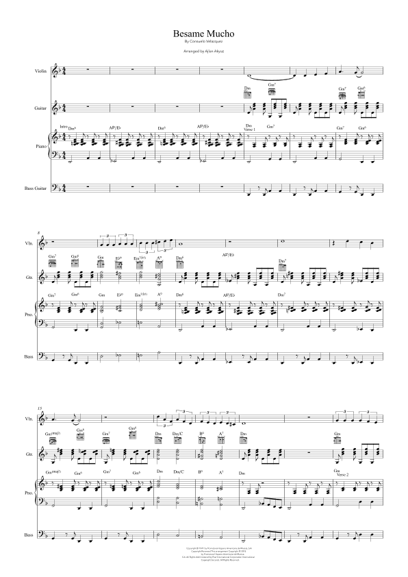 Bésame Mucho (arr. Ajlan Akyuz)
