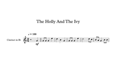 The Holly And The Ivy (Clarinet) (arr. Digital Book Music)
