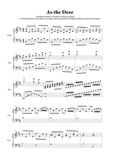 As The Deer (arr. Ronnie Leyland)