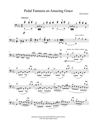 Pedal Fantasia on Amazing Grace (arr. Ruth Draper Music)