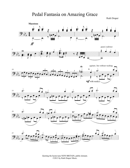 Pedal Fantasia on Amazing Grace (arr. Ruth Draper Music)