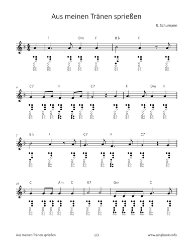 Aus meinen Tränen sprießen (arr. songbooks.info)