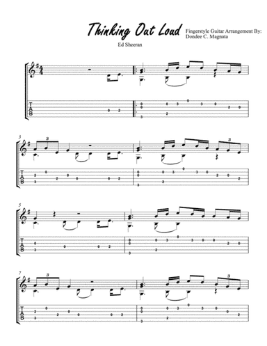 Thinking Out Loud (arr. Dondee)