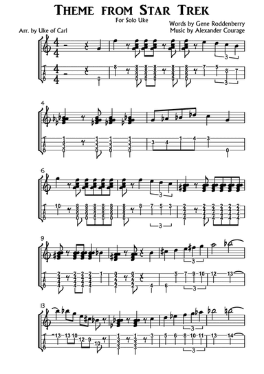 Theme From "star Trek(r)" (arr. Uke of Carl)