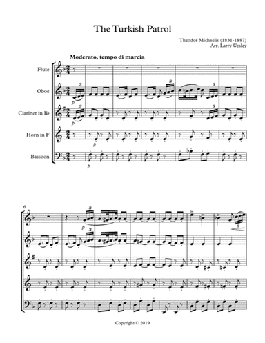 The Turkish Patrol for Wind Quintet (arr. Larry Wesley)