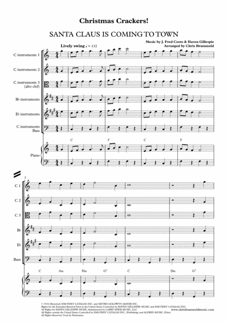 Santa Claus Is Comin' To Town (arr. Chris Brammeld)