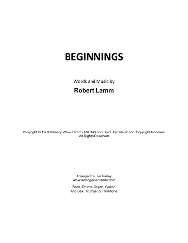 Beginnings (arr. Jim Farley)