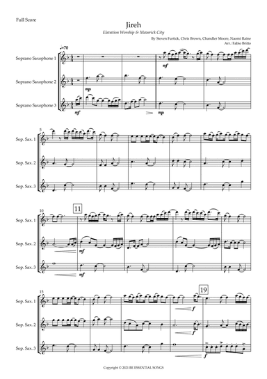 Jireh (arr. Fabio Britto)