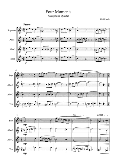 Four Moments - Saxophone Quartet
