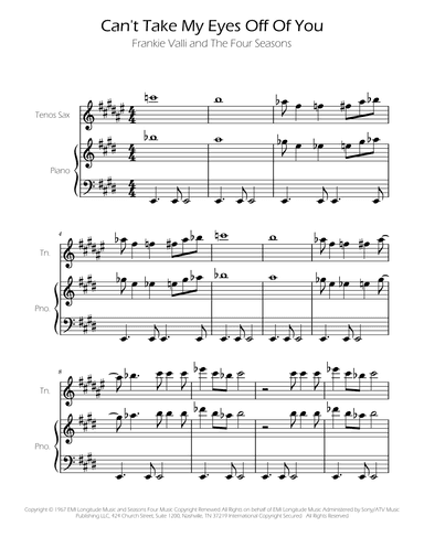 Can't Take My Eyes Off Of You (arr. Ygor Nunes)