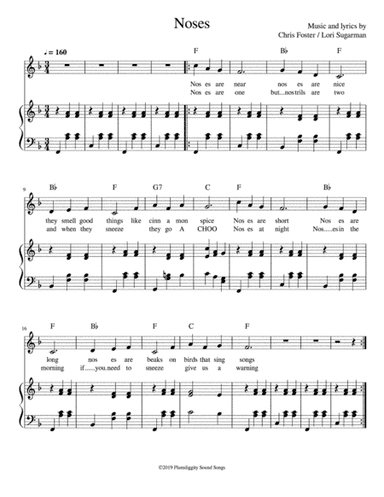 Noses - Piano/Vocal/Guitar