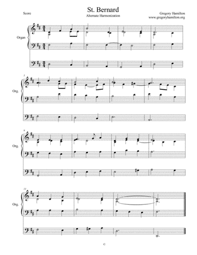 St. Bernard - Jesus the Very Thought of Thee - Alternate Harmonization