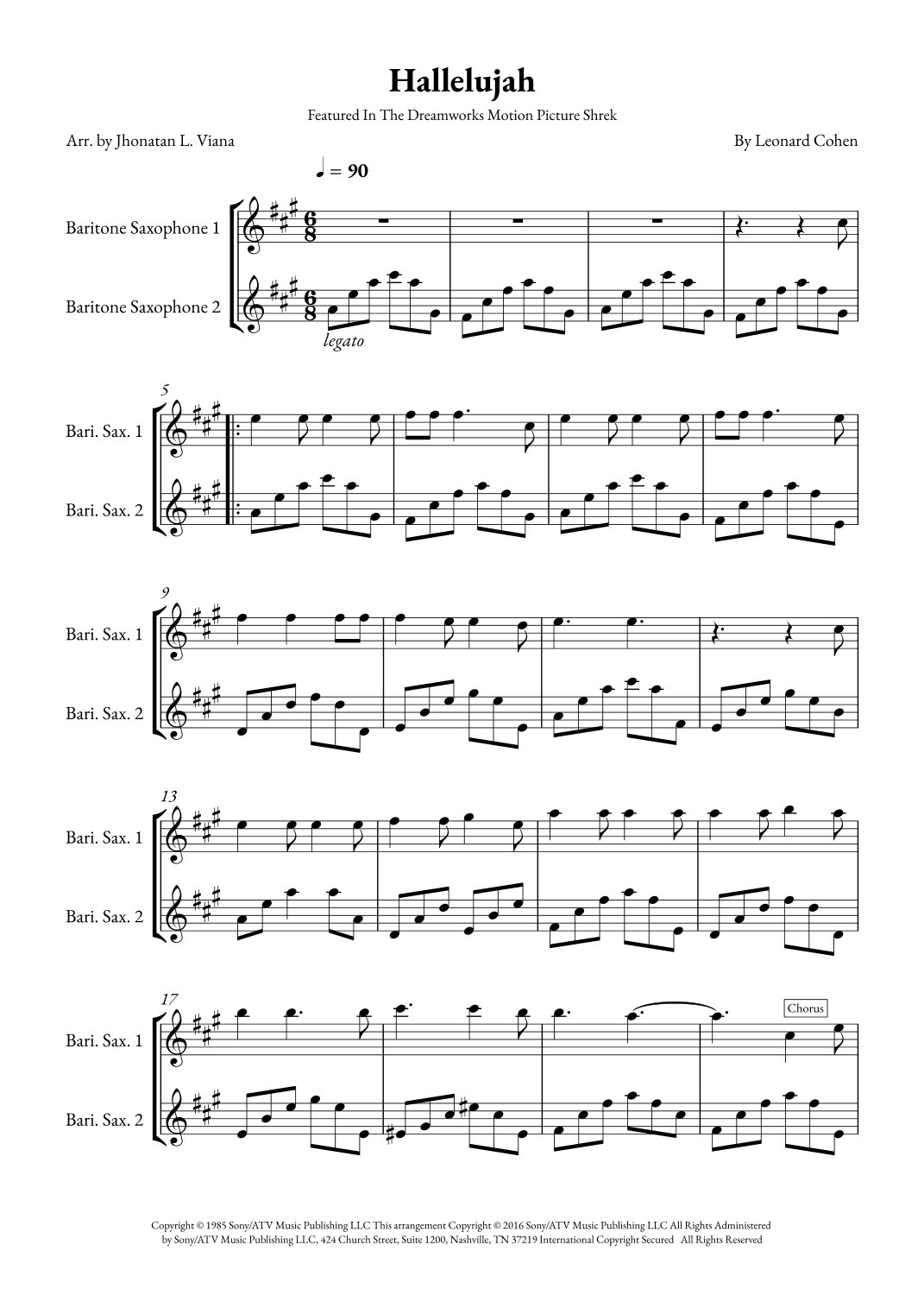 Hallelujah (arr. Jhonatan Lucio Viana)
