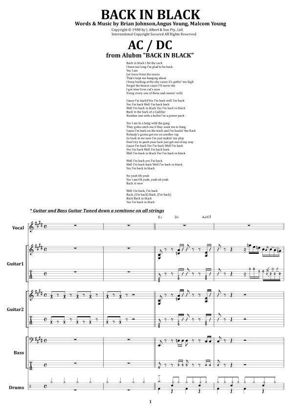 Back In Black (arr. from68)