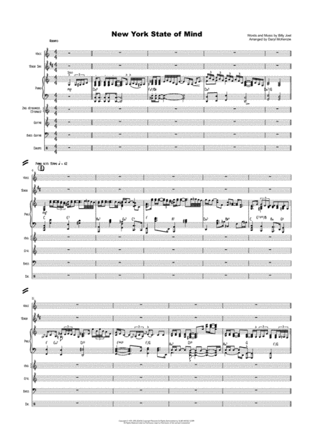 New York State Of Mind (arr. Daryl McKenzie)