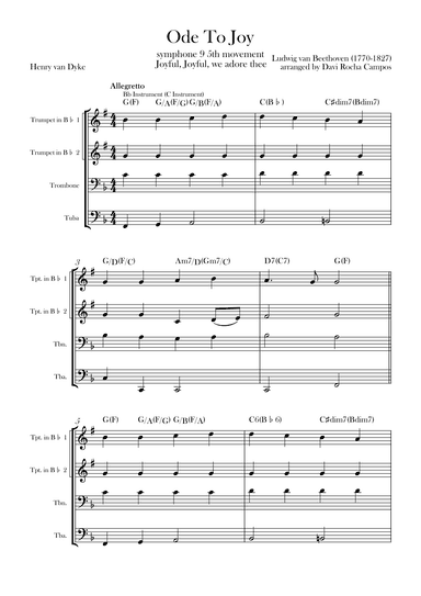 Ode To joy (Symphony 9 5th movement) (arr. Davi Rocha Campos)