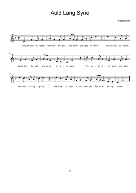 Auld Lang Syne - Folk Music for Ocarina (arr. Thomas Scharler)