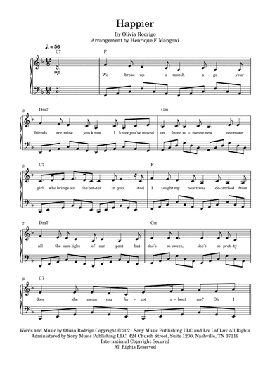 Happier (arr. Henrique F Mangoni)