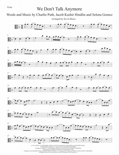 We Don't Talk Anymore (arr. Kevin Busse)