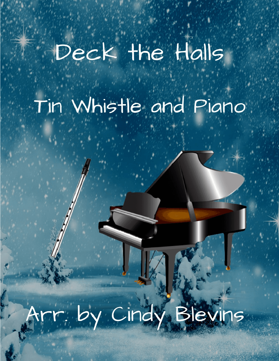 Deck the Halls, Piano and Tin Whistle (D) (arr. Cindy Blevins)