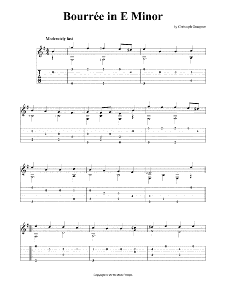Bourrée in E Minor (arr. Mark Phillips)