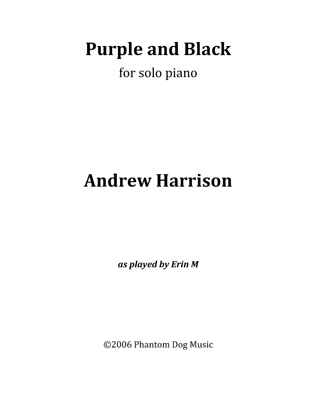 Purple and Black