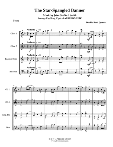 The Star-Spangled Banner for Double Reed Quartet (arr. Doug Clyde)