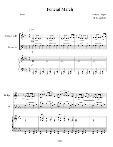 Funeral March (Trumpet and Trombone Duet with Piano Accompaniment) (arr. B. C. Dockery)
