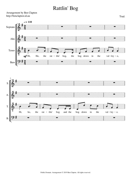 Rattlin' Bog (arr. Ben Clapton)